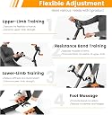 BLURISM Multifunctional Pedal Exerciser Bike With Dual Hand Rockers, Adjustable Height & Resistance, Non-Slip Feet, Compact Design For Home Gym Upper & Lower Body Workout, Fitness Cycling Equipment (Black & Orange) gallery image