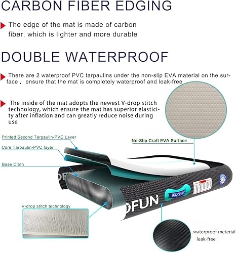 Miniatura 8 de Alfombrilla hinchable de aire para gimnasia de 3, 4, 5 y 6 metros, con grosor de 10 a 20 cm, viene con bomba de aire eléctrica. Ideal para el hogar,