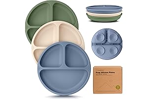 KeaBabies Non-Toxic Silicone Suction Plates for Babies & Toddlers