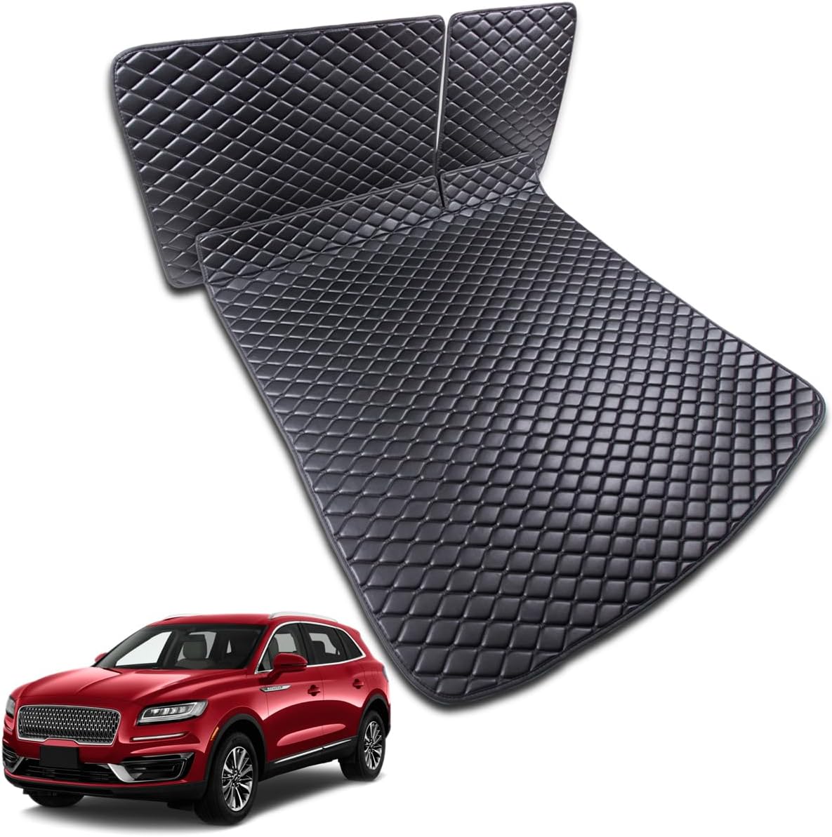 for 2016-2018 Lincoln MKX / 2019-2022 Nautilus Trunk Mat and Rear Backrest Mat Cargo Liners