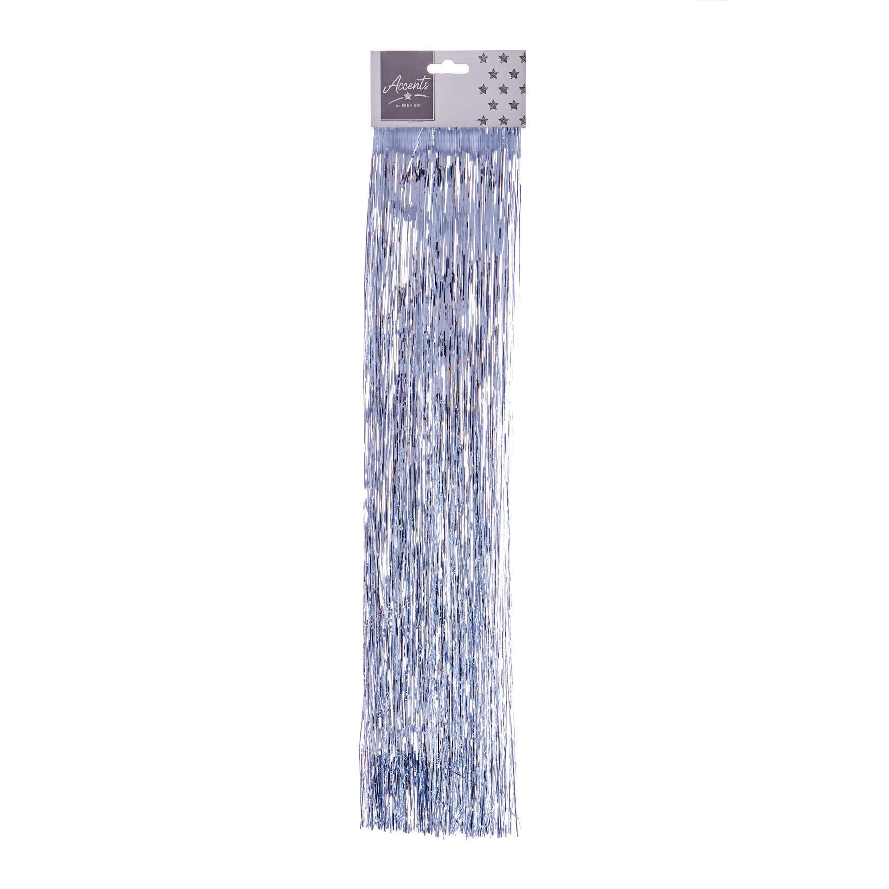 Widdle Gifts Silver Christmas Lametta 500 Strands, 50Cm Drop Tinsel Tree Decoration (Silver)