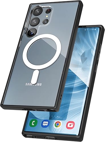 Miniatura 9 de ENCASED Funda transparente diseñada para Samsung Galaxy S23 Ultra Magnética con soporte extraíble para teléfono, agarre y soporte, compatible con