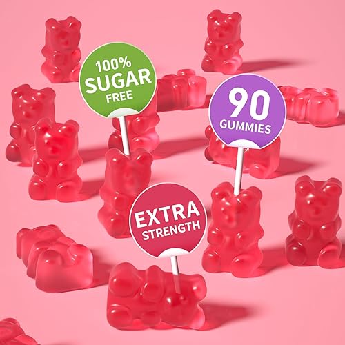 Miniatura 4 de Gomitas de glicinato de magnesio sin azúcar, 1000 mg  L-treonato de magnesio con calcio, VIT D3, B6, CoQ10 y potasio  Alta absorción para dormir,