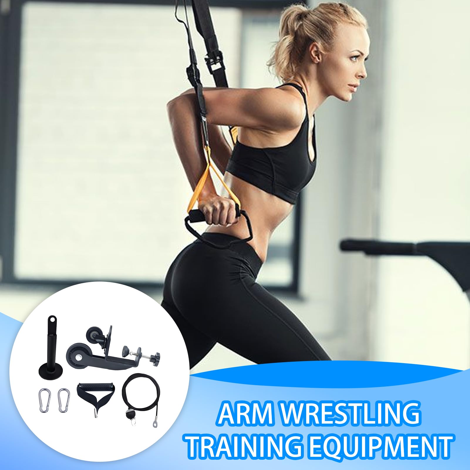 Equipo De Entrenamiento Para Lucha De Brazos Multifuncional Ajustable | Ejercitador De Antebrazo Fitness Para Hombres Mujeres Adultos Atletas Casa Oficina Gimnasio Ejercicio Fitness