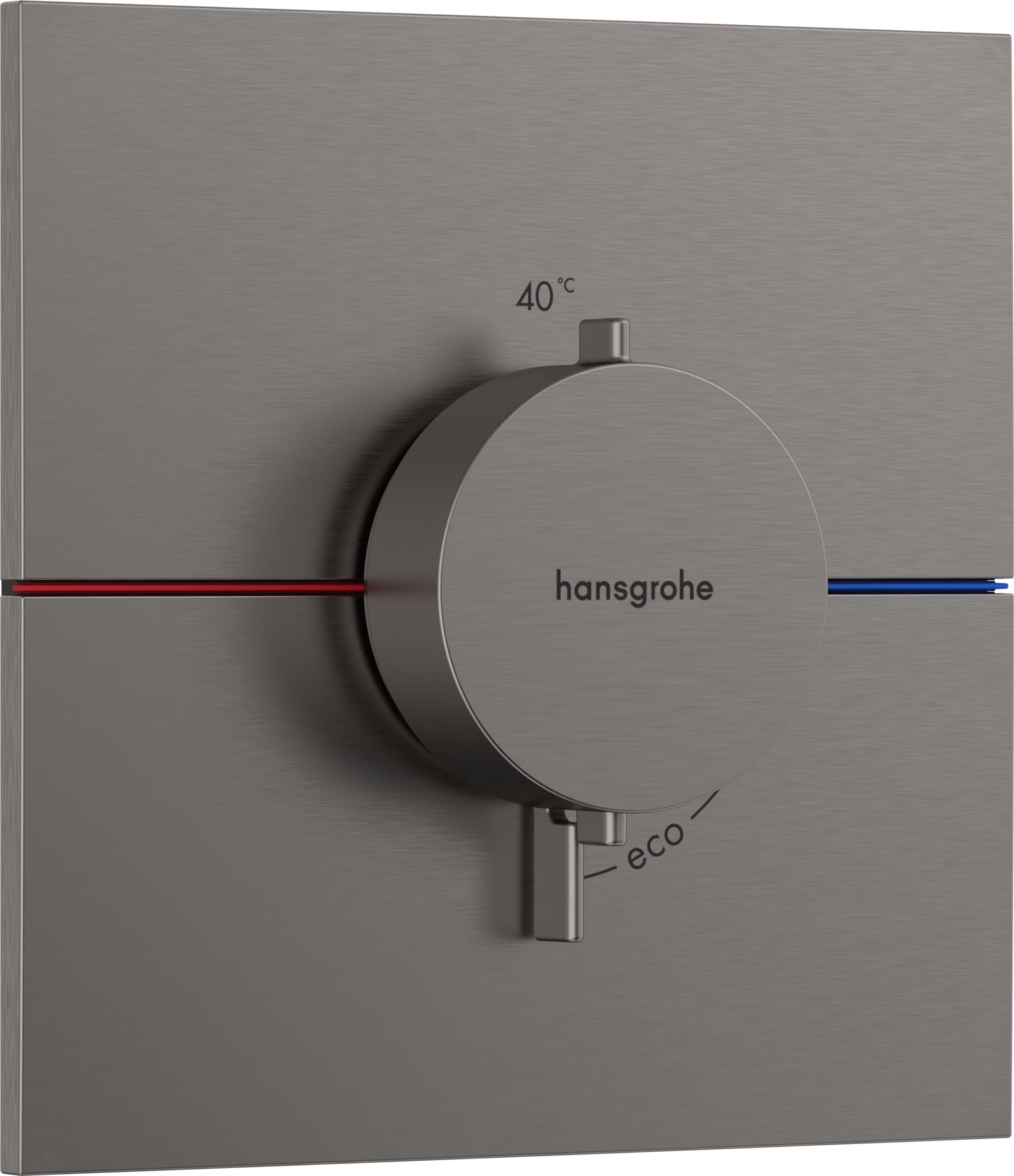 hansgrohe ShowerSelect Comfort E - Thermostat Unterputz, Armatur mit Sicherheitssperre (SafetyStop) bei 40° C, eckiges Thermostat, Mischbatterie für 3 Verbraucher, Brushed Black Chrome