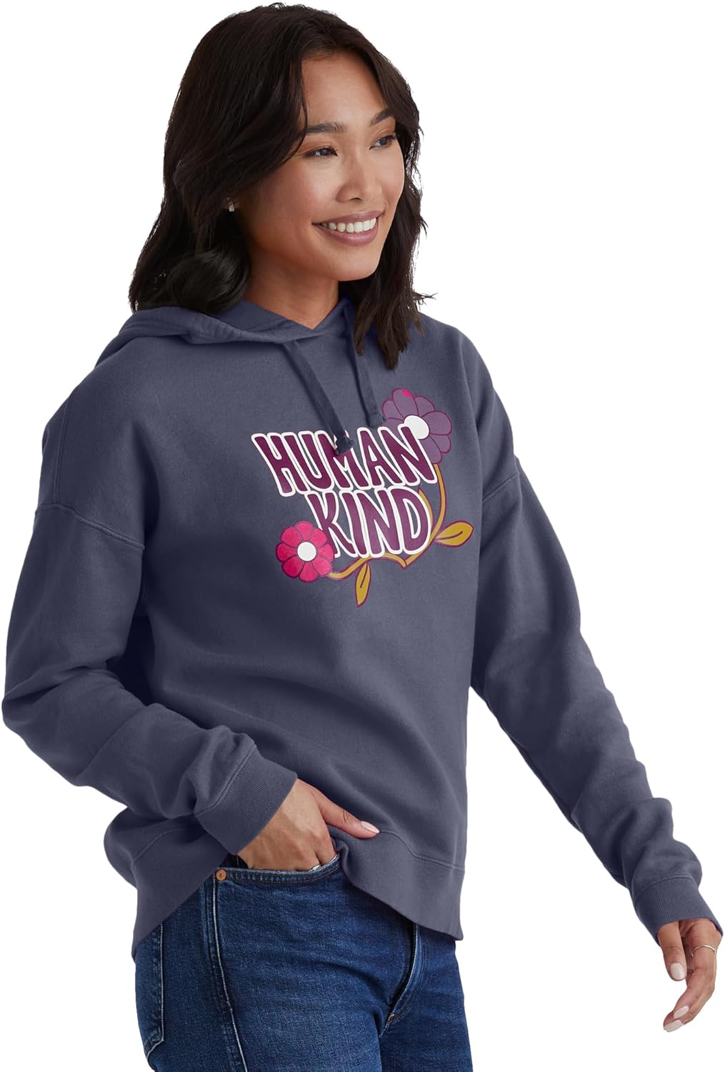 Hanes Women's Originals Garment Dyed Hoodie, Fleece Pullover - Image 3