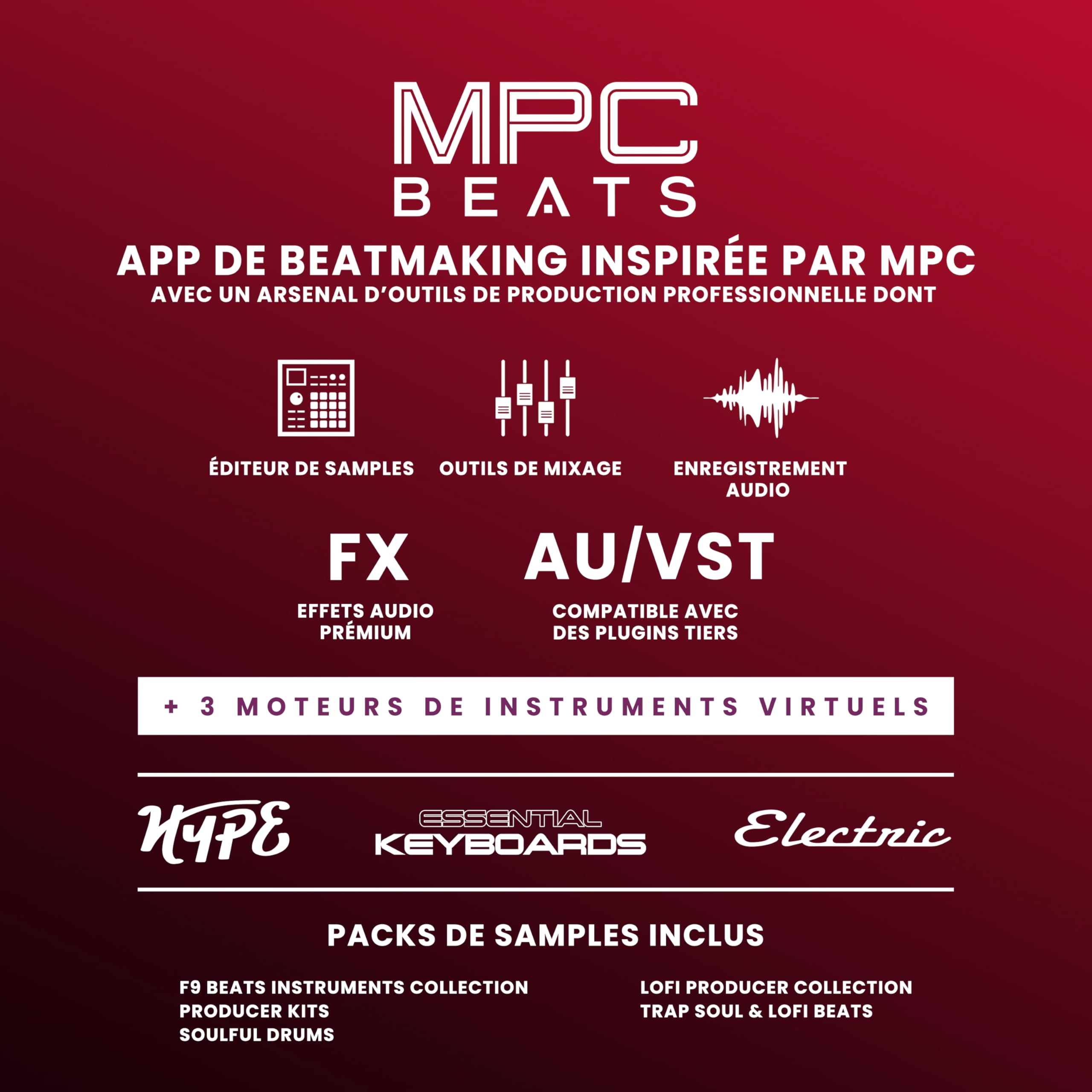 Akai Professional MPK Mini Plus - Clavier MIDI USB à 37 Touches avec Huit Pads MPC, Molettes, Logiciel de Production et Native Instruments Sound Package