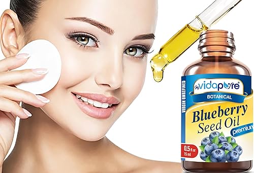 Miniatura 5 de MYVIDAPURE Aceite de semillas de arándano 100% puro, virgen sin refinar, prensado en frío. Hidratante para cara, piel, cabello, uñas, cicatrices,