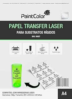 Papel Transfer Laser Para Substratos Rígidos 100g A4 - 20 Folhas