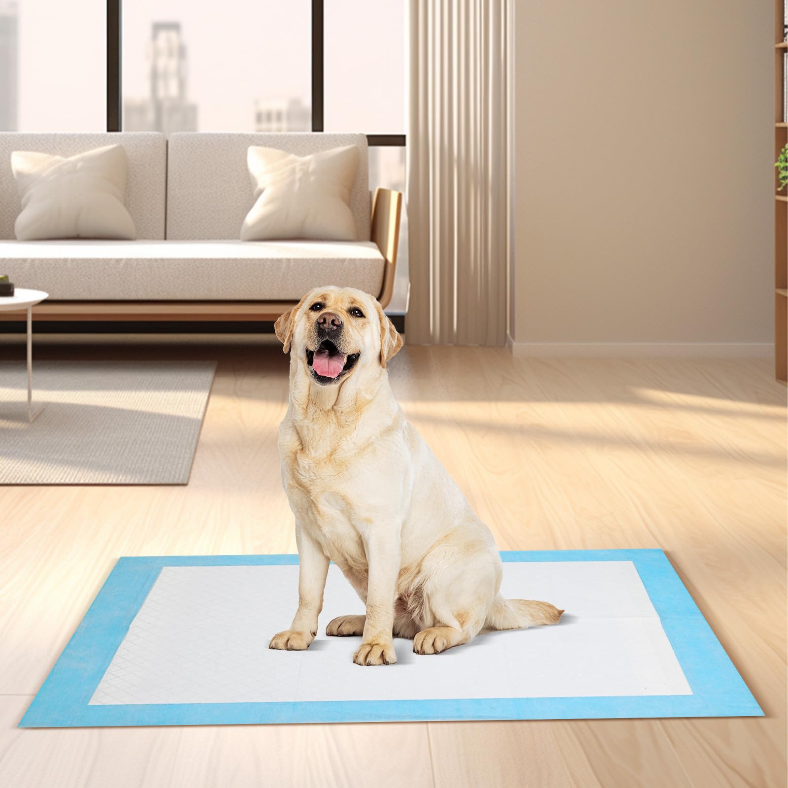 100 Pièces Alaise pour Chien, 60 × 60 cm Aleses Jetables pour Chien, Anti-Fuite et Résistante - Tapis Absorbant Chien, Super Absorbants, Apprentissage de la Propreté