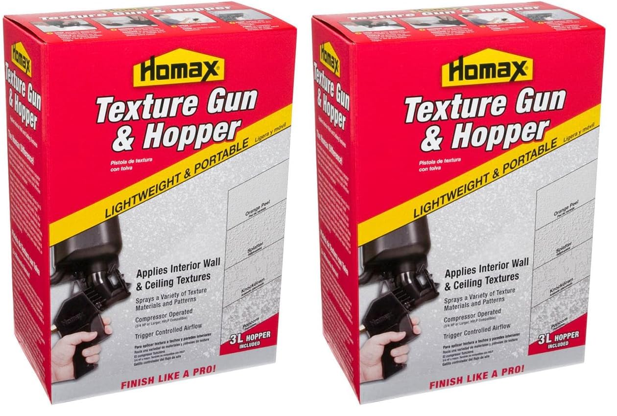 Homax Pneumatic Texture Gun and Hopper, 3L - Texturing Tool (041072046305) (Pack of 2)