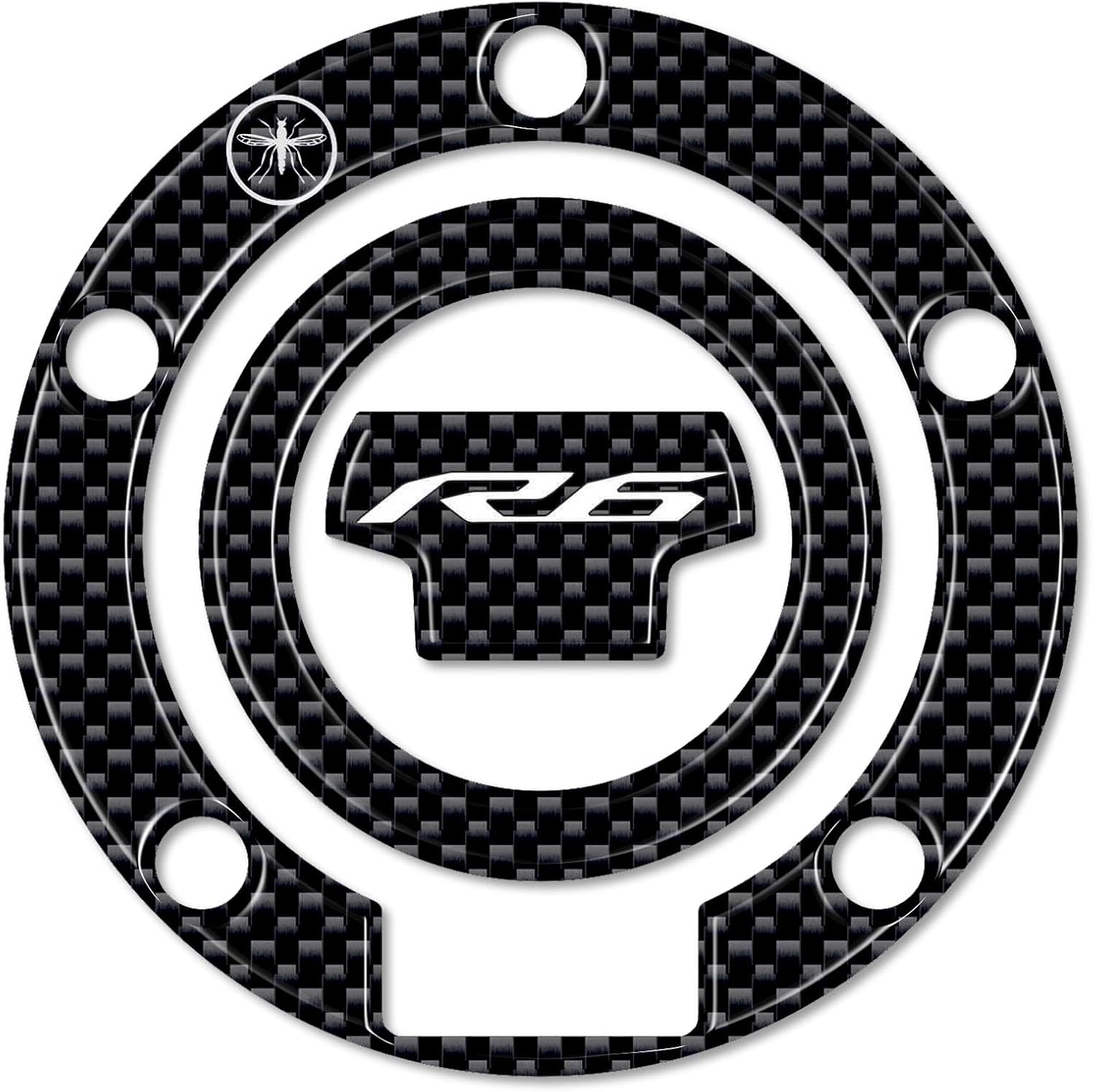 labelbike - 3D Sticker Motorcycle Fuel Tank Cap Protection and Decoration in Resin Compatible with Yamaha YZF R6