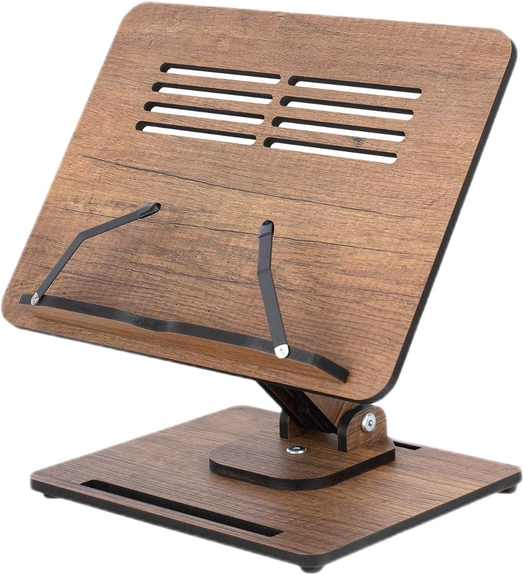 Vigo Wood - DYKOS Yükseklik Ayarlanabilir Katlanabilir 360º Dönebilen Kitap Okuma ve Laptop Standı