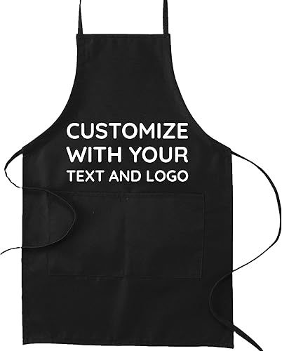 SonaGear Custom Aprons. Chef Apron Ideal for Waitress and Kitchen Use (Black)