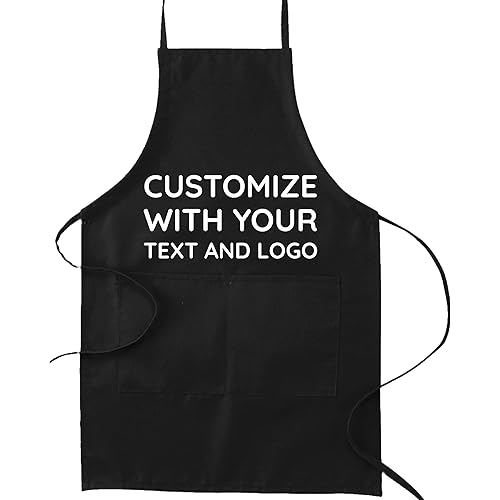 SonaGear Custom Aprons. Chef Apron Ideal for Waitress and Kitchen Use (Black)