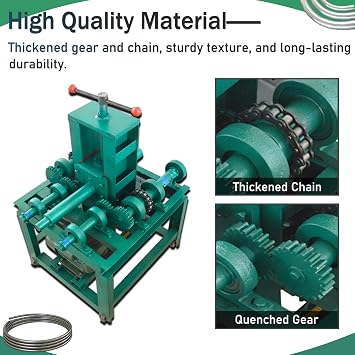 Electric Tube Pipe Bender Machine Heavy-Duty Tube Roller Bender | Multi-Functional Pipe Rolling Machine for Round/Square Steel, with 15 Round & 9 Square Dies, Cold Bending, 2.2KW 220V