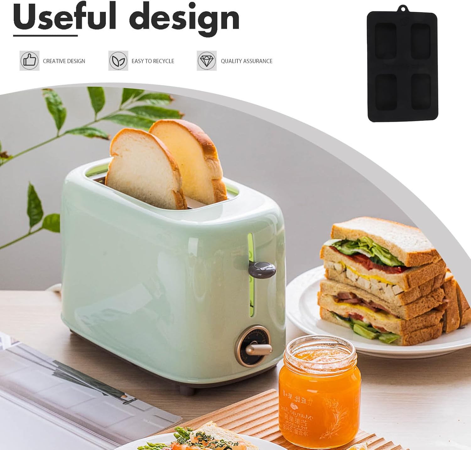 Toaster Cover Base Silicone Toaster Oven Accessories Portable Protective