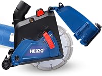 Apărătoare de praf HERZO 125 mm (5 inchi) pentru polizor unghiular, cu racord pentru aspirator și disc de tăiere 5