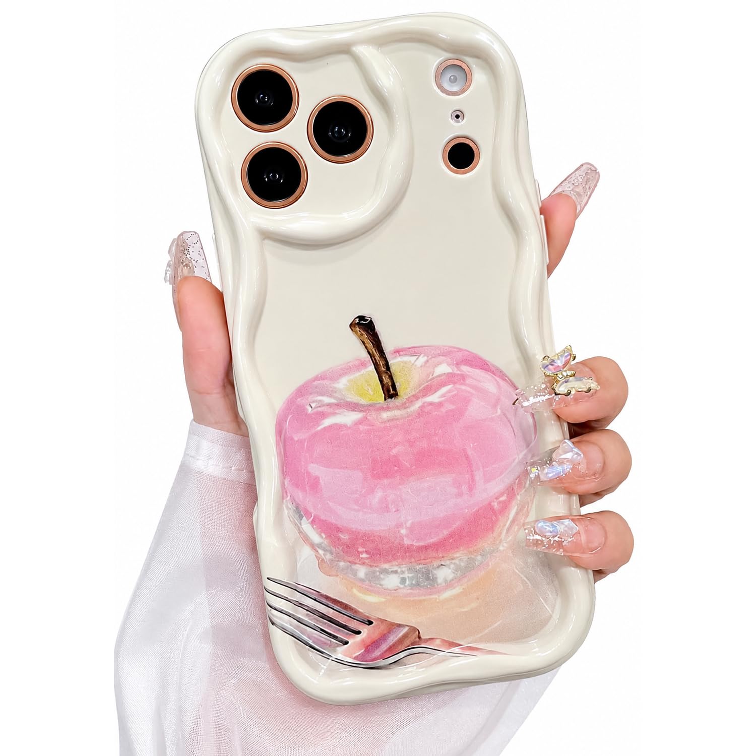 VONZEE Cute Pink Butterfly Transparent Back Cover for iPhone 17| Clear Shockproof TPU Protective Case | Slim Anti-Yellowing Crystal Clear Phone Cover for Girls and Women — Amazon image 32
