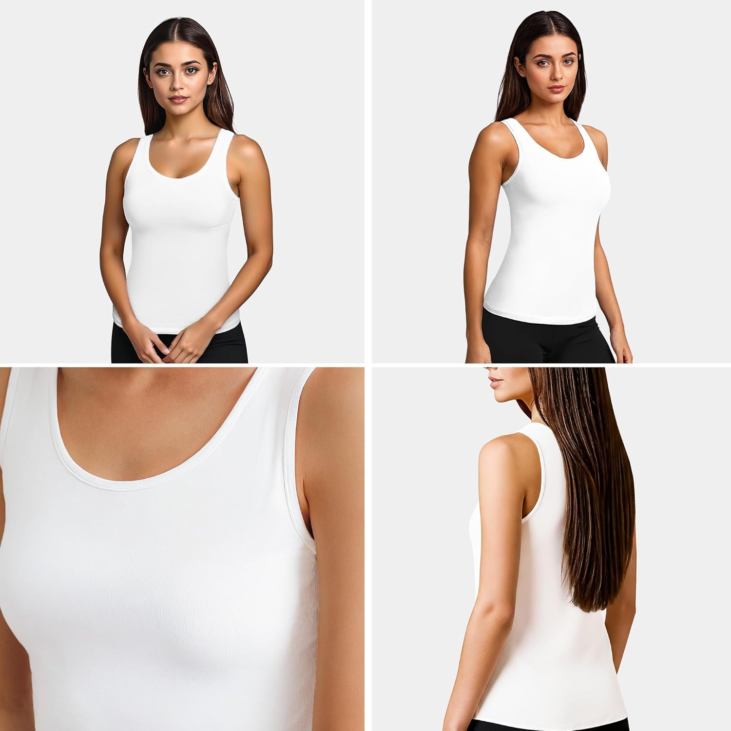 Rupa Jon Women's Camisole Tank Top Soft Cotton Blend Stretch Cami | Lightweight Tank Sleepwear Loungewear - Image 9