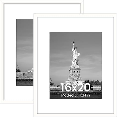 Miniatura 8 de ENJOYBASICS - Marco de fotos de 30.5 x 45.7 cm, marco negro de póster, exhibe fotos de 27.9 x 43 cm con paspartú, o sin paspartú de 30.5 x 45.7 cm