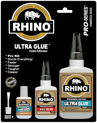 Rhino Glue Pro Kit, Heavy Duty 65 Gram Clear