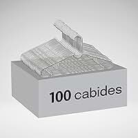 Kit 100 Cabides Plus Reforçado Transparente Cristal 46cm Em Acrílico Resistente Para Roupas Alta Sustentação, Organização E Otimização De Espaço, Ideal Para Guarda-roupas, Closets E Lojas - Paramount