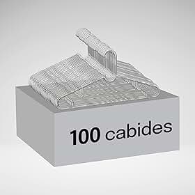 Kit 100 Cabides Plus Reforçado Transparente Cristal 46cm Em Acrílico Resistente Para Roupas Alta Sustentação, Organização E Otimização De Espaço, Ideal Para Guarda-roupas, Closets E Lojas - Paramount