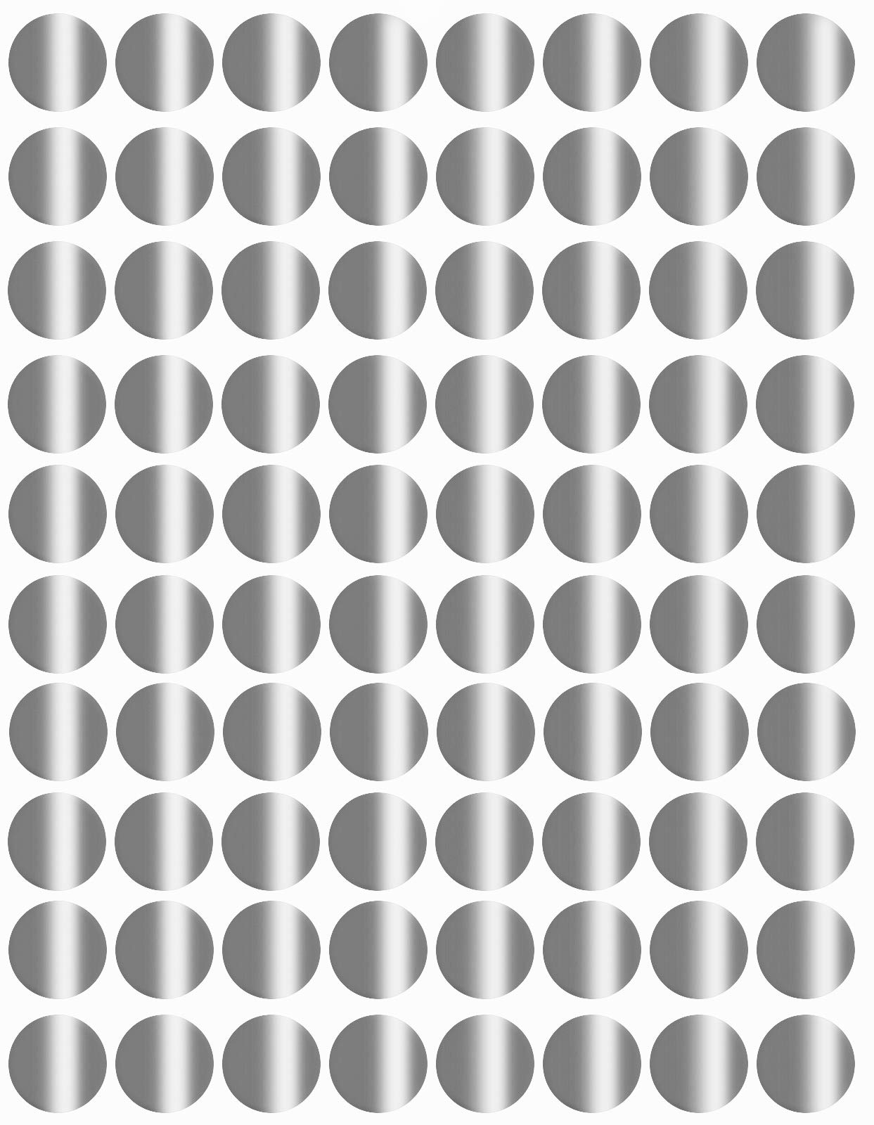 Royal Green Color Coding Labels, Small Circle Metallic Labels Stickers for Easy Organizing, Supplies, Boxes, Inventory for Office & Home - 100 Sheets, 1/2 Inch, Silver