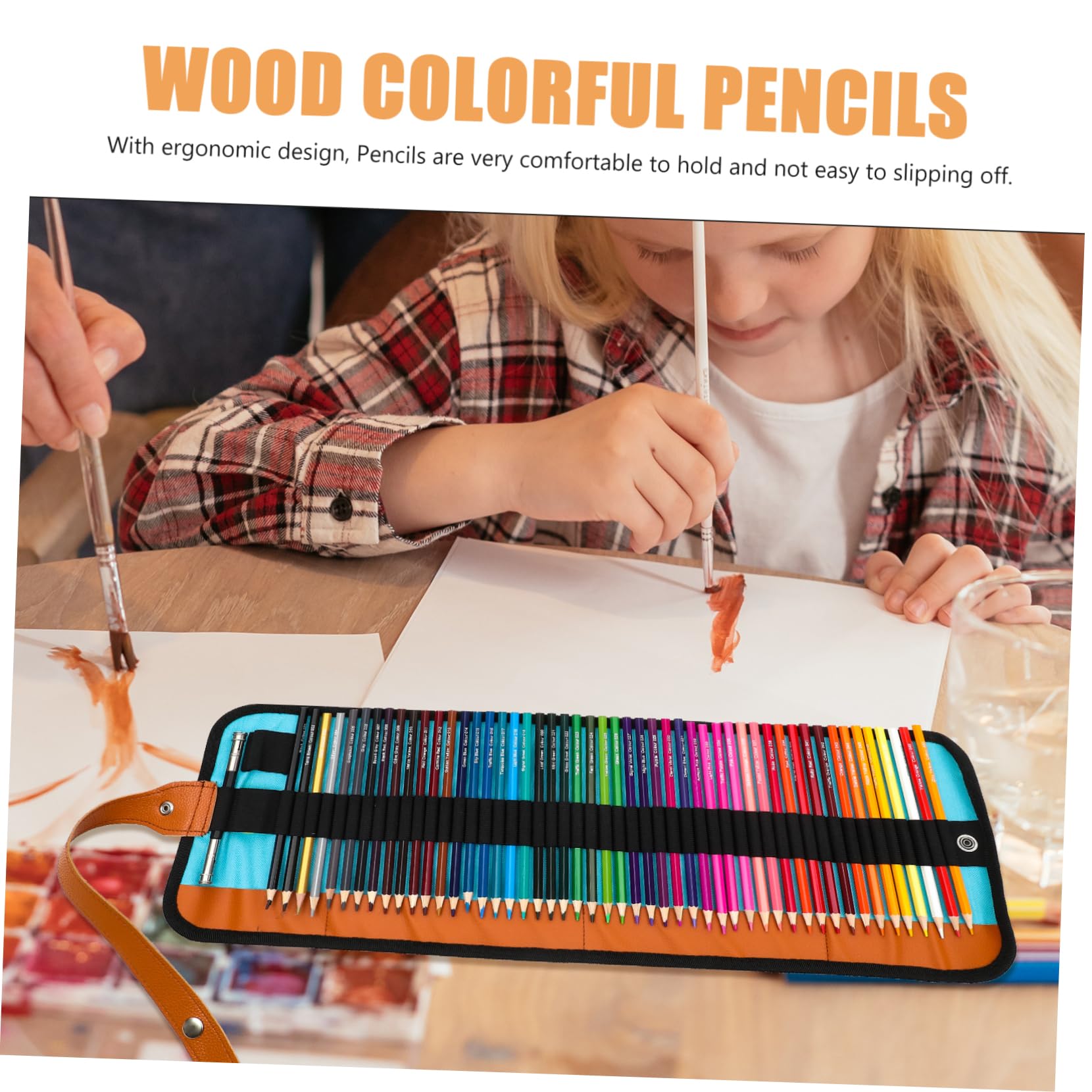ERINGOGO Buntstifte Komfortabel zu Halten mit Ergonomischem Design Farben Holz 50 Satz zum Zeichnen und Kunstprojekten für Erwachsene und Schüler