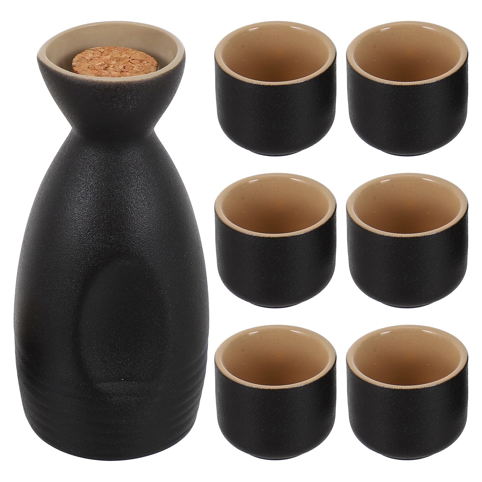 Juego de tazas de sake y jarra de cerámica japonesa para cenas en casa y ceremonias de té