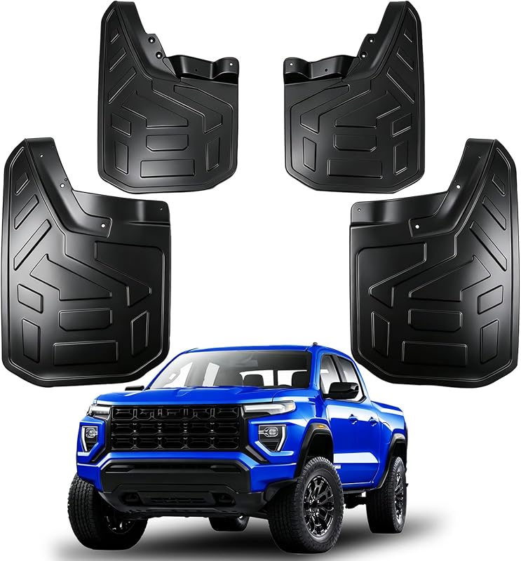 Mud Flaps for GMC Canyon 2023-2026, Custom Front & Rear Splash Guards for Canyon Accessories,4-Piece Mudguard Kit (Not Compatible with AT4X)