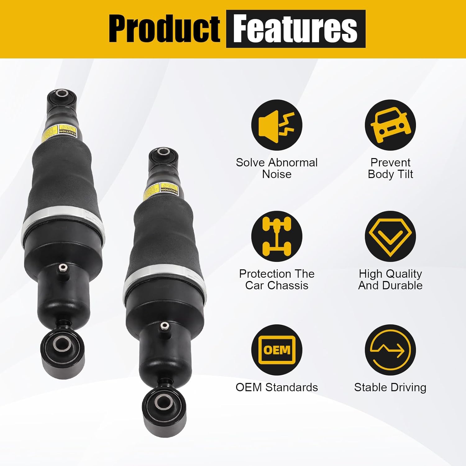 Rear Air Strut Shock Absorber Compatible with 2004-2010 Infiniti QX56 2005-2015 Nissan Armada 4WD Replace# 56200-ZC01B, 56200-ZQ20C, 56200-ZV60A