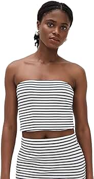 Z SUPPLY Women's Caffari Tube Top, Eclipse, Stripe, M at