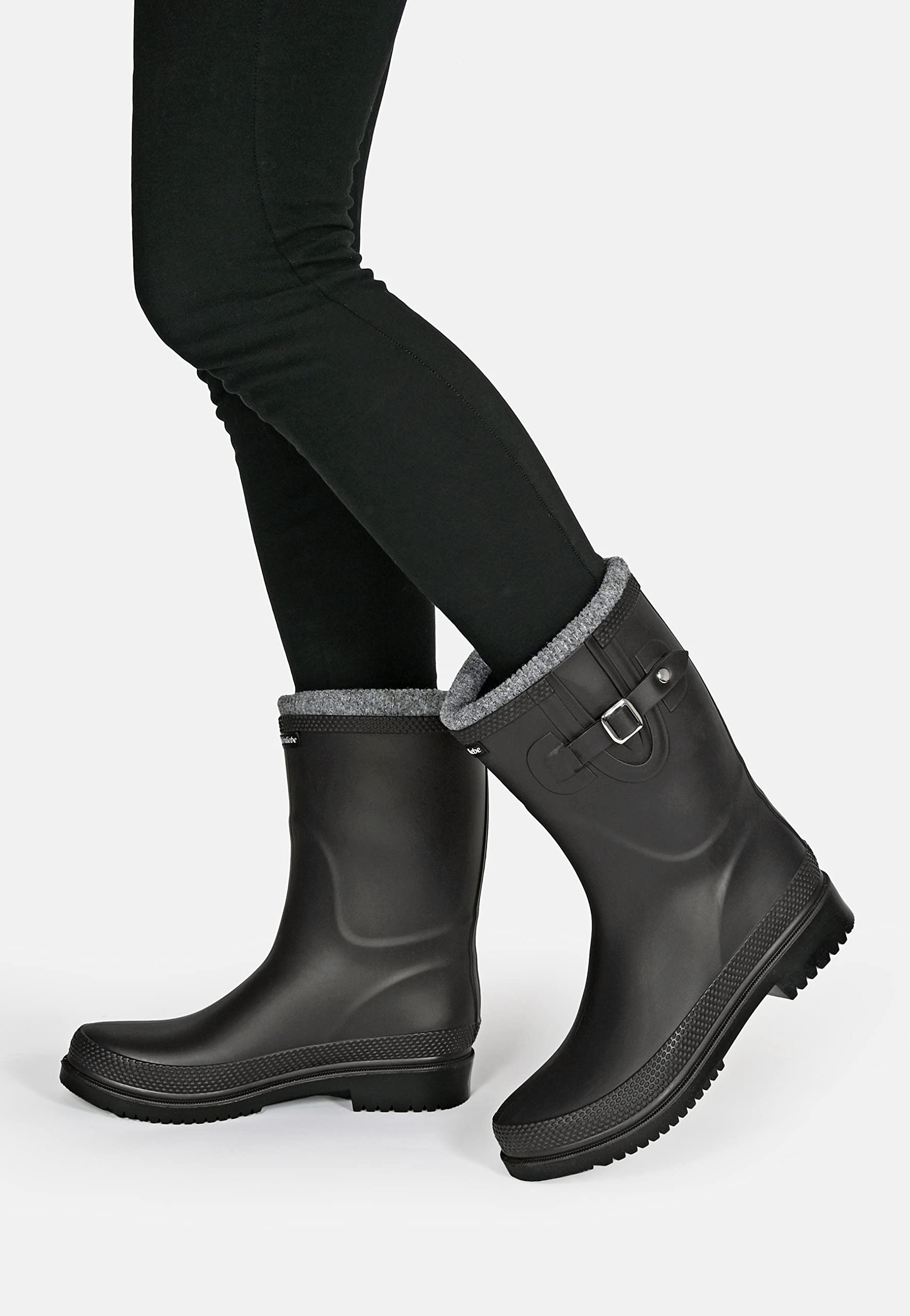 Regenliebe Damen Gummistiefel Pfütze-W warm gefüttert halbhoher Regenstiefel