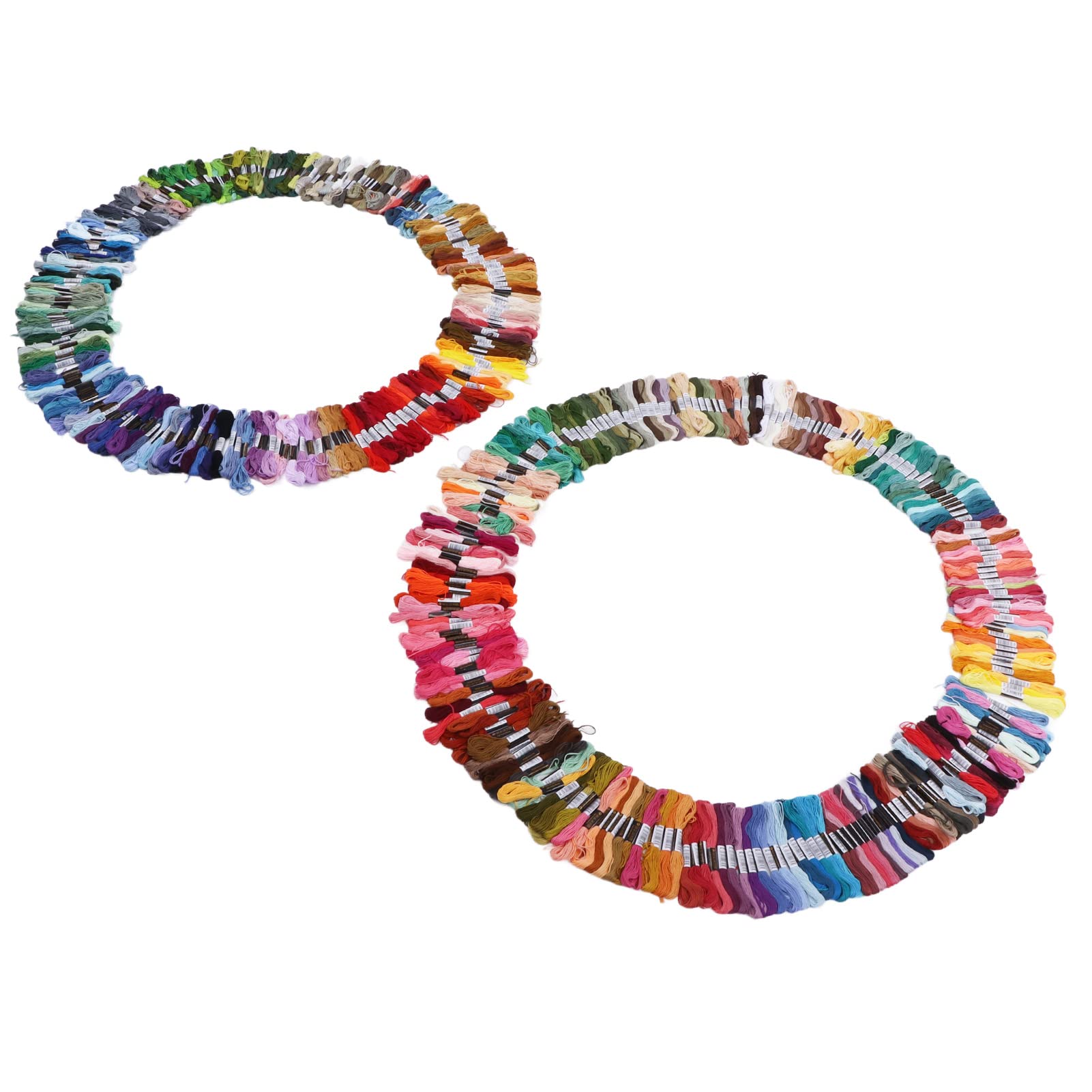 Hilo de bordado multicolor, suministros de costura de poliéster sin decoloración, 447 tonos vibrantes para pulseras, muñecas, guantes, bufandas y manualidades de punto de cruz