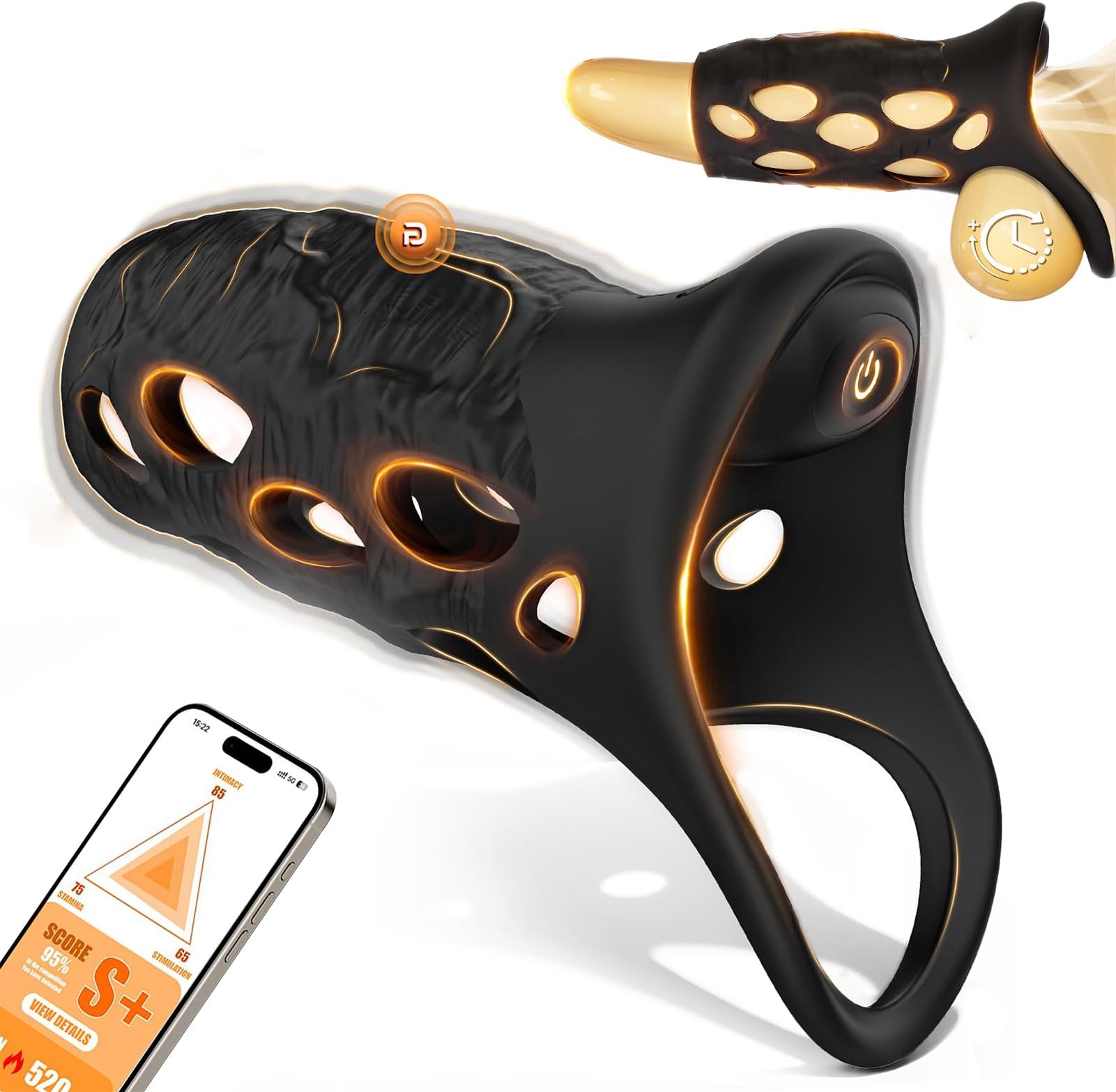 Couples Ring for Men for Men Erection Longer Harder Stronger Cock Enlargement Silicone Rubber Male Hoodies FTwRi1