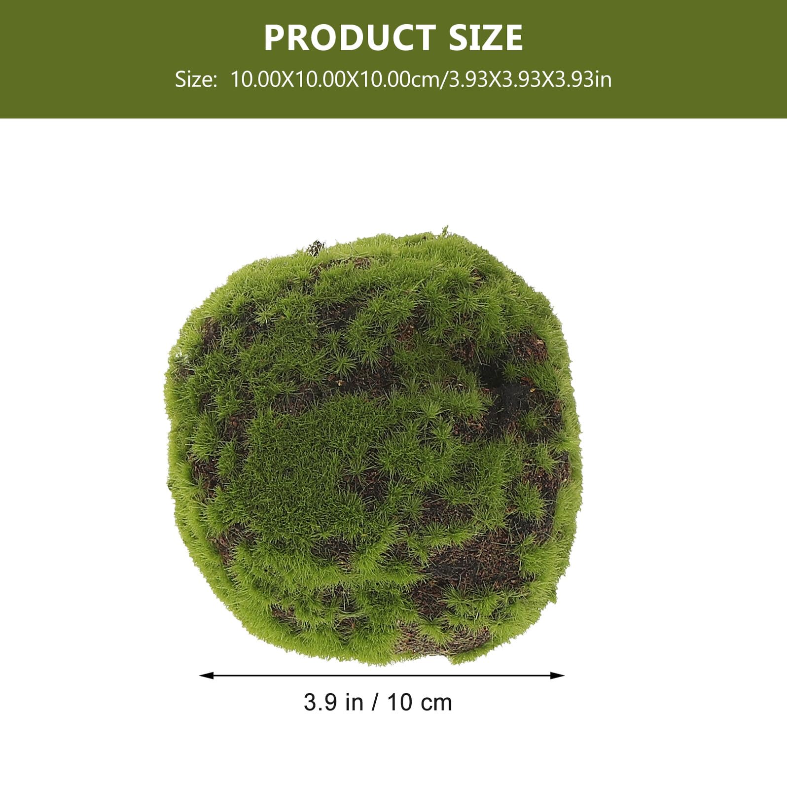 Toyvian Sfere di Muschio Artificiale 3 Pezzi da 10 Cm Palla Verde Decorativa in Fibra e Schiuma per Negozio di Fiori o Caffetteria Arredamento Naturale e Pratico