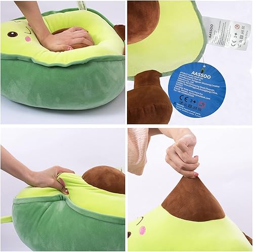 Miniatura 4 de Bunbunbunny - Peluche de aguacate juguete suave esponjoso bonito de 1772 pulgadas Bonito regalo para amigos niñas y niños A, Avocado-2