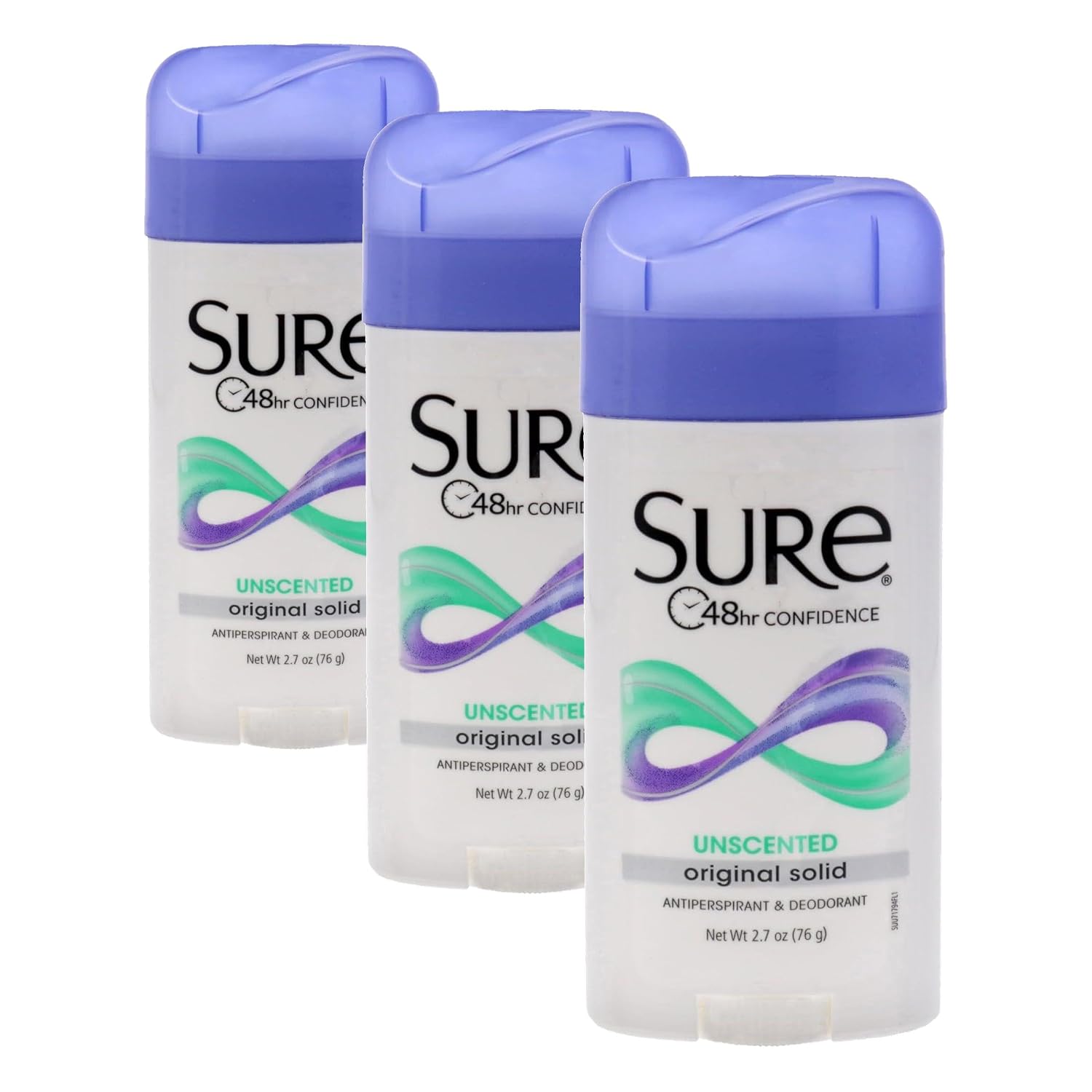 Sure Original Solid Unscented, Anti-Perspirant Deodorant 2.70 oz image 3