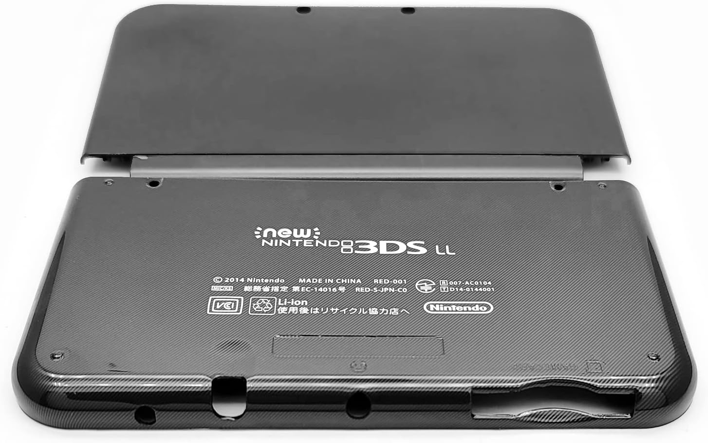 New3DSXL Extra Housing Shell Cover Plates Black Replacement, Compatible
