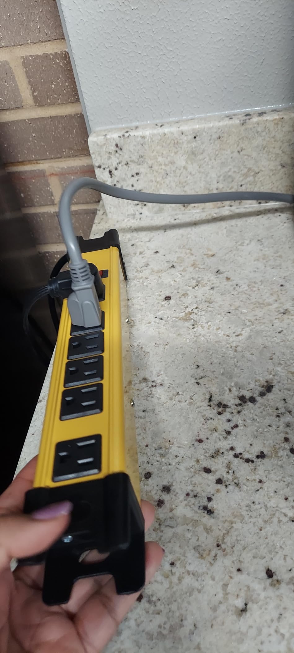 Wide-spaced outlet detail on CCCEI power strip