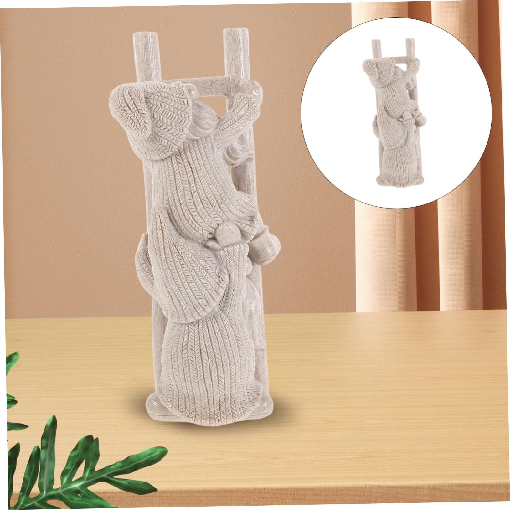 Toyvian Statue GNOME Grimpant Résine Figurine GNOME De Jardin Décoration De Noël pour Extérieur pour Jardin
