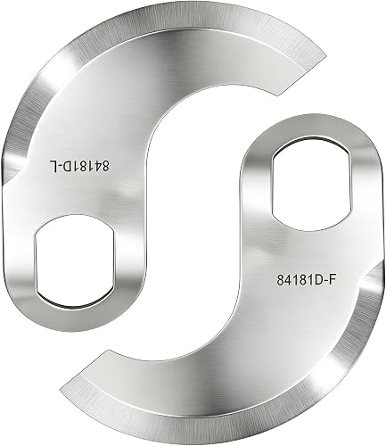 84181D Buffalo Chopper Blades Fit for Hobart 18" Bowl 8181 8185 84186 Food Cutter Buffalo Chopper Knives Food Processor Blade Part, Knife for Food Blender 00-077372 00-077373 (1 Leader, 1 Follower)