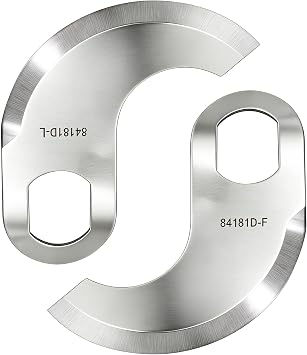 84181D Buffalo Chopper Blades Fit for Hobart 18" Bowl 8181 8185 84186 Food Cutter Buffalo Chopper Knives Food Processor Blade Part, Knife for Food Blender 00-077372 00-077373 1 Leader, 1 Follower