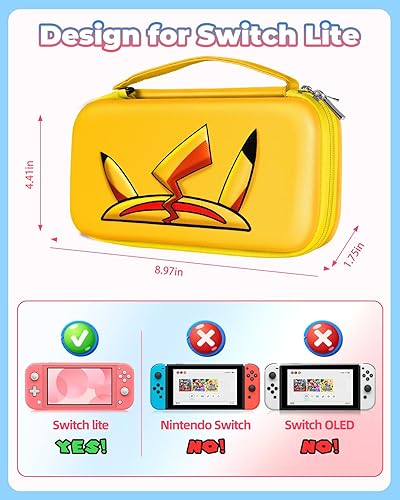 Miniatura 2 de Gurgitat Carrying Case for Nintendo Switch Lite Travel Carry Cases Hard Shell Protective Cover Strap Anime Cute Girls Boys Accessories Storage
