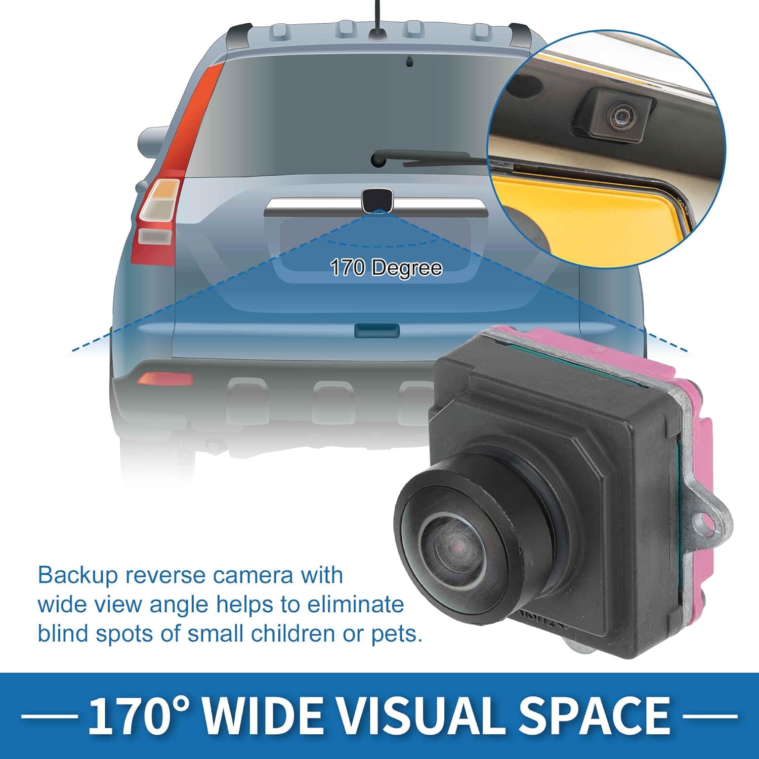 Rear View Camera for Dodge for Ram 2500 3500 6.4L 6.7L 2019-2024 Park Assist Backup Reverse Camera Replace No.04672735AD/04672735AB/4672735AD
