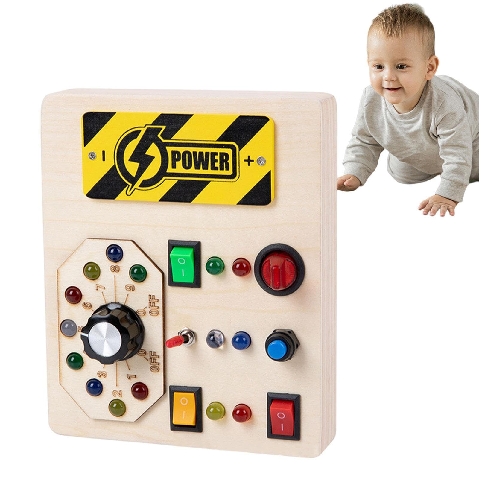Amazon.co.jp: 木製ライトスイッチおもちゃ - 幼児向け感覚知育玩具