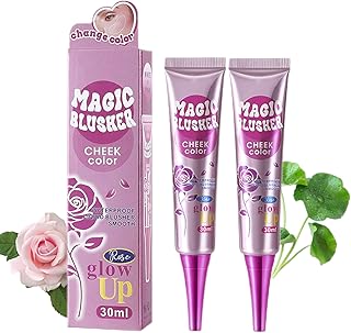 2個リキッドチーク 色が変わるチーク 温度に敏感な色の変化 リキッドブラッシュ 防水・長持ち・ナチュラルクリームチーク ピンクのグラデーション 色が変わるブラッシュ 頬、目元、唇に適しています