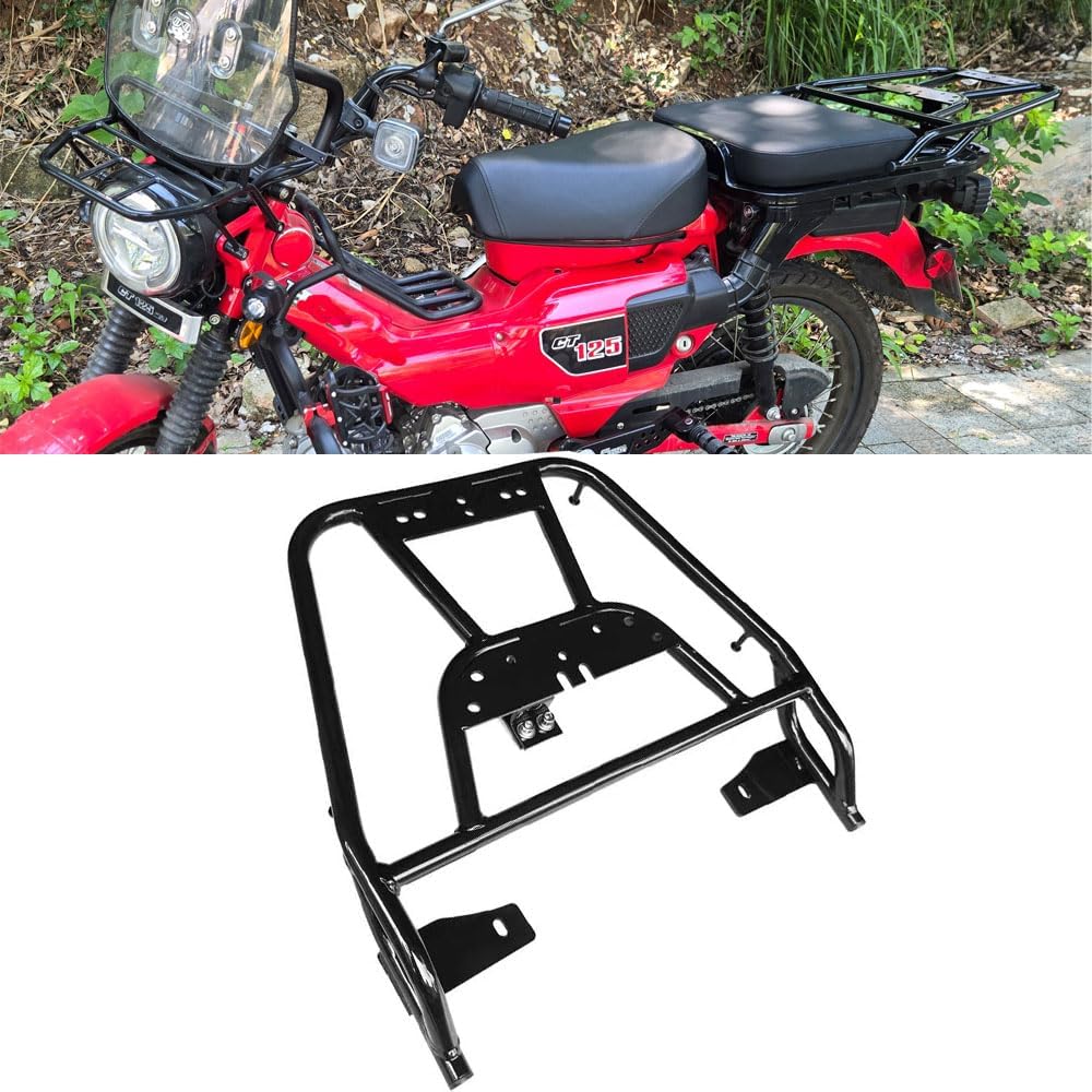 Fit Honda CT125 Trail 125 Hunter Cub 125 Rear Passenger Seat Pad Motorcycle Luggage Storage Rack (Rear Luggage Rack)